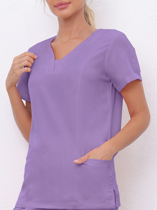 Pesuriided V-kaelusega pluusid hambaarstile, õele, kirurgilistele riietele, meeste ja naiste lühikeste varrukatega, elastsed, kiiresti kuivavad õe riided