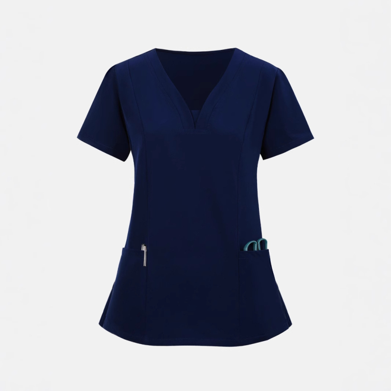 Pesuriided V-kaelusega pluusid hambaarstile, õele, kirurgilistele riietele, meeste ja naiste lühikeste varrukatega, elastsed, kiiresti kuivavad õe riided