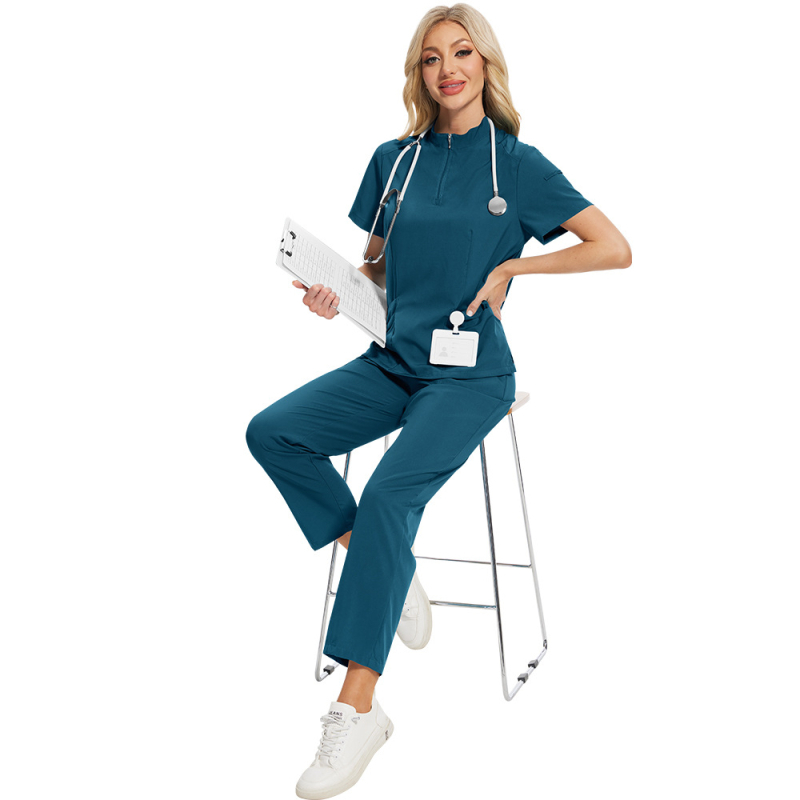 Mehed ja naised õhukese kraega, ühevärviline, kiiresti kuivav ilusalongi hooldekodu Euroopas ja Ameerika Ühendriikides müüdavate kombinesoonidega, käsitsi pestavad riided.