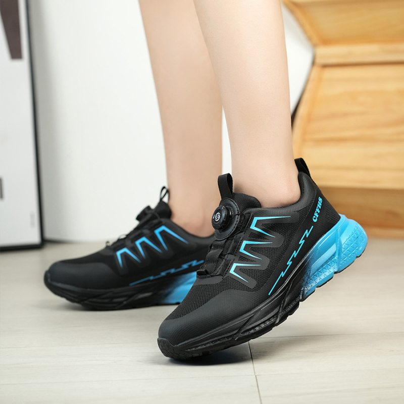 Naujo stiliaus apsauginiai batai moterims, atsparūs pradūrimui, plieniniais pirštais, apsauginiai batai, skraidantys austi, lengvi, neslystantys apsauginiai darbo batai