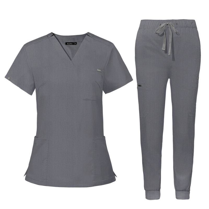 Kvaliteetsed Euroopa ja Ameerika populaarsed arstide, õdede, haiglate, ilusalongide, vastuvõtu tööriiete komplektid, ühevärviline, okassõnad