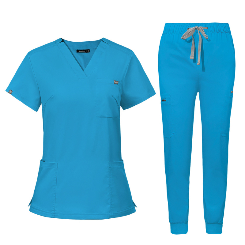 Kvaliteetsed Euroopa ja Ameerika populaarsed arstide, õdede, haiglate, ilusalongide, vastuvõtu tööriiete komplektid, ühevärviline, okassõnad