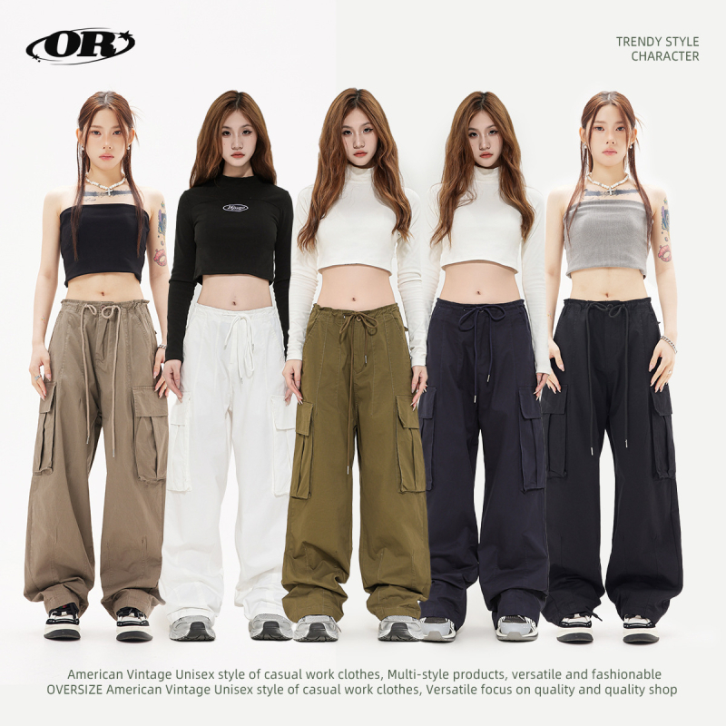 OREETA, salopetă Maillard, stil sol uzat, marcă de modă, salopetă cu picior larg, salopetă vintage americană, salopetă bărbătească