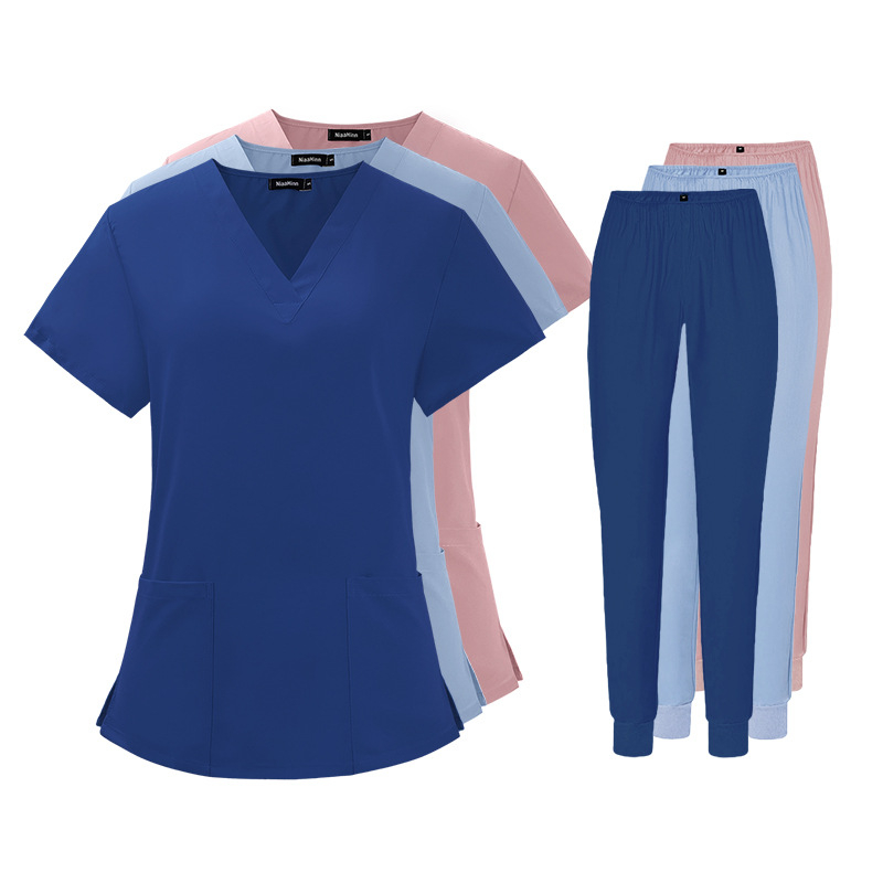 Elastne kiiresti kuivav õe komplekt suuõõne hambaarstile lemmikloomahaigla ilusalong suvine õhuke kätepesuriiete tööriiete komplekt