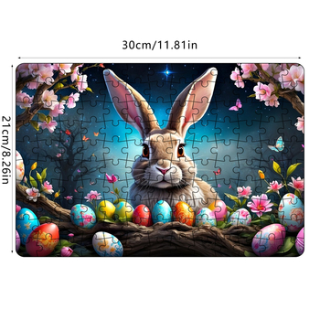 Velykų dėlionė kryžminė sienelė Mielas zuikutis Nuotraukų dėlionė Namų dekoravimo dėlionė Kabantis paveikslas