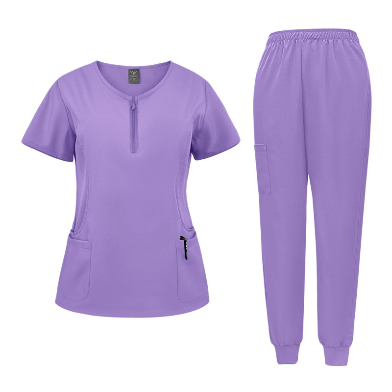 Naiste ilusalongi tööriided operatsioonisaal kätepesu riiete pesemine lühikeste varrukatega arst elastne koorimisülikond väliskaubandus