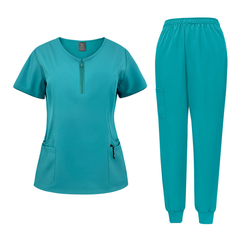 Naiste ilusalongi tööriided operatsioonisaal kätepesu riiete pesemine lühikeste varrukatega arst elastne koorimisülikond väliskaubandus