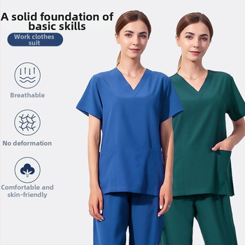 Meditsiiniline ilu Käsipesuriided Naiste operatsioonitoa riided Kirurgilised riided Harja kätepesuriided Lühikeste varrukatega ülikond Hambaravi Hambaarst Tööriided