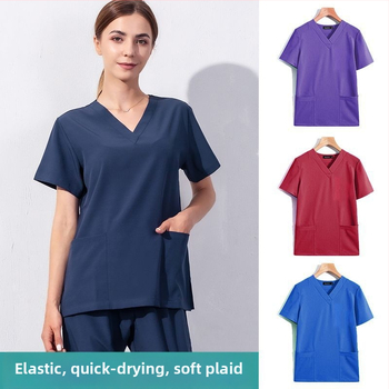 Meditsiiniline ilu Käsipesuriided Naiste operatsioonitoa riided Kirurgilised riided Harja kätepesuriided Lühikeste varrukatega ülikond Hambaravi Hambaarst Tööriided