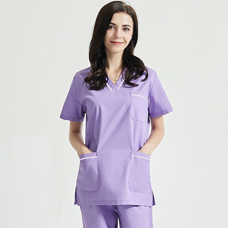 Meditsiiniline ilu Käsipesuriided Naiste operatsioonitoa riided Kirurgilised riided Harja kätepesuriided Lühikeste varrukatega ülikond Hambaravi Hambaarst Tööriided