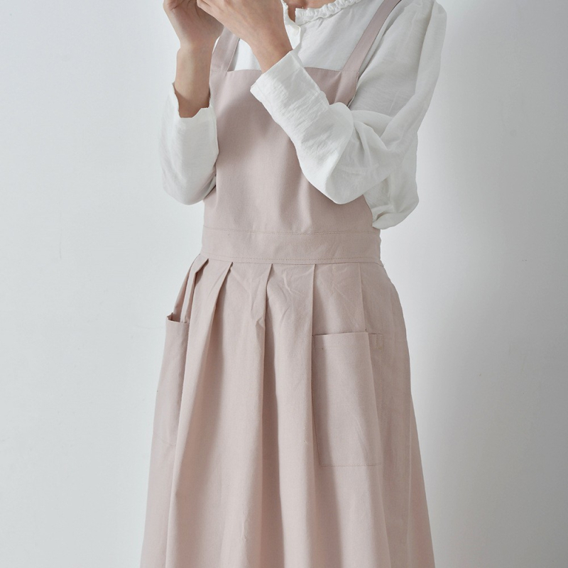 Väliskaubanduse piiriülene puuvillane veekindel Korea ühevärviline reguleeritav pikendatud köögipõll puuvillast ja linasest rinnatüki tehase hulgimüük