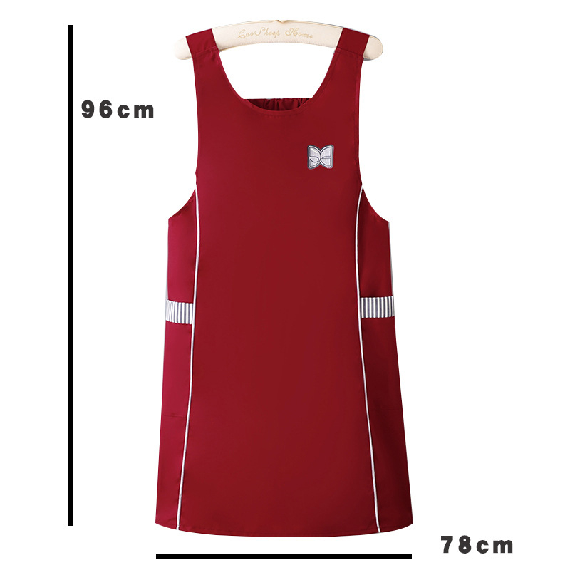 Lihtne põll, veekindel ja õlikindel vest köögiks, majapidamiseks, toiduvalmistamiseks ja toitlustuseks, naiste vest, tööriiete logo trükkimine