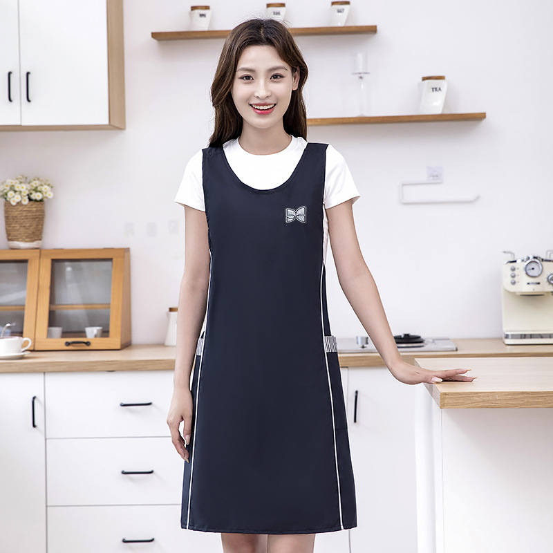 Lihtne põll, veekindel ja õlikindel vest köögiks, majapidamiseks, toiduvalmistamiseks ja toitlustuseks, naiste vest, tööriiete logo trükkimine