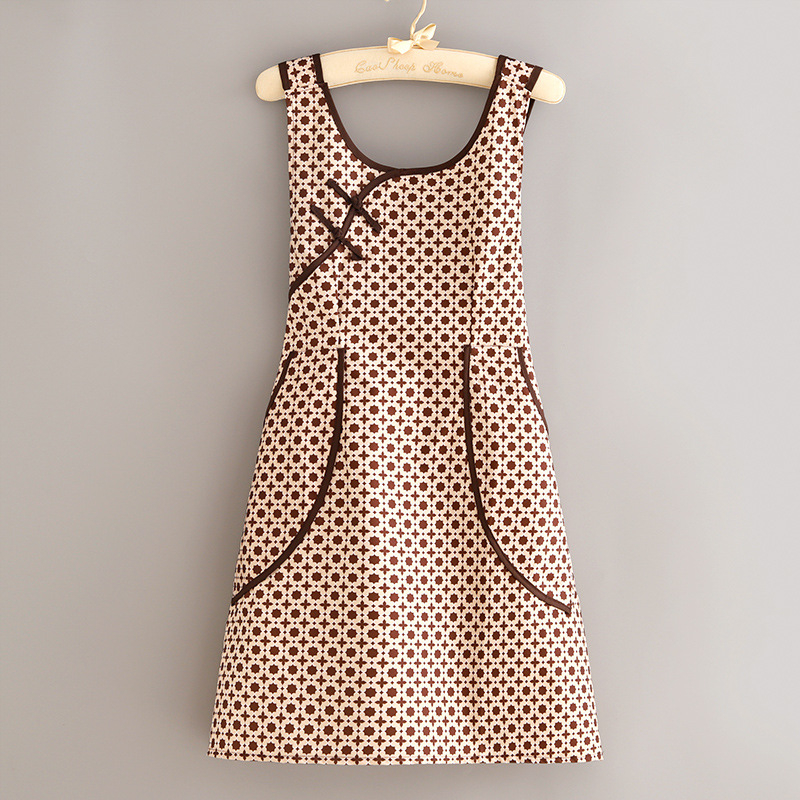 Lihtne põll, veekindel ja õlikindel vest köögiks, majapidamiseks, toiduvalmistamiseks ja toitlustuseks, naiste vest, tööriiete logo trükkimine