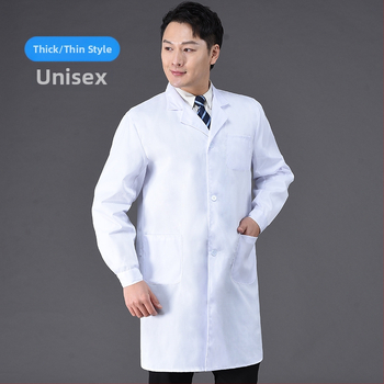 Valge kittel laborikittel keemiakaitseriietus üliõpilastele laborimeditsiini üliõpilastele keemialabori tööriided meestele ja naistele