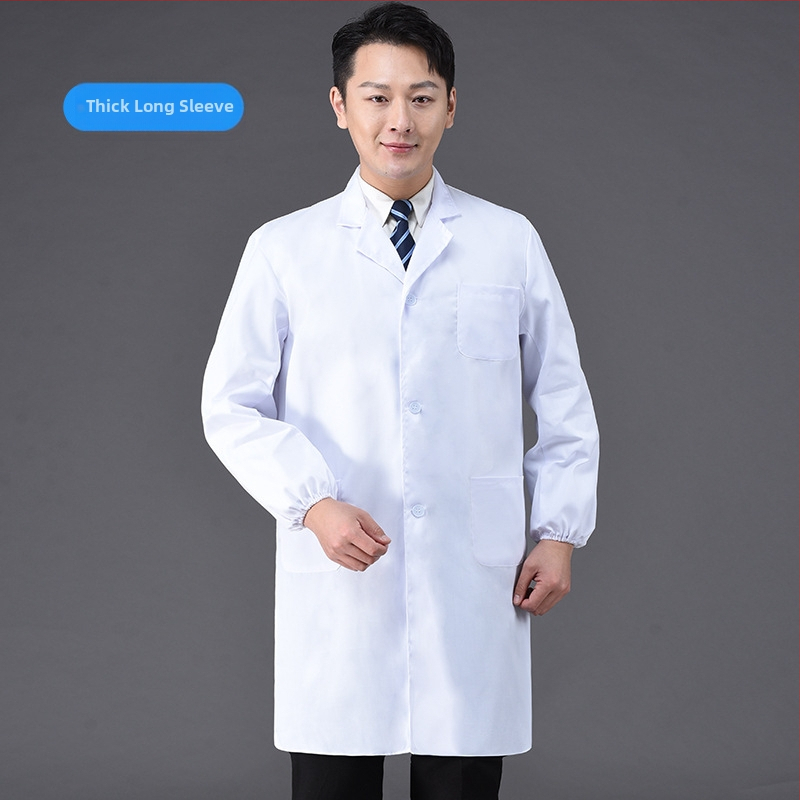 Valge kittel laborikittel keemiakaitseriietus üliõpilastele laborimeditsiini üliõpilastele keemialabori tööriided meestele ja naistele