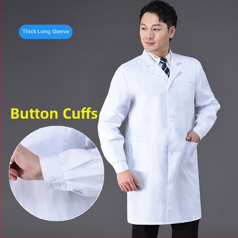 Valge kittel laborikittel keemiakaitseriietus üliõpilastele laborimeditsiini üliõpilastele keemialabori tööriided meestele ja naistele