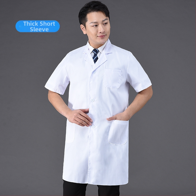 Valge kittel laborikittel keemiakaitseriietus üliõpilastele laborimeditsiini üliõpilastele keemialabori tööriided meestele ja naistele