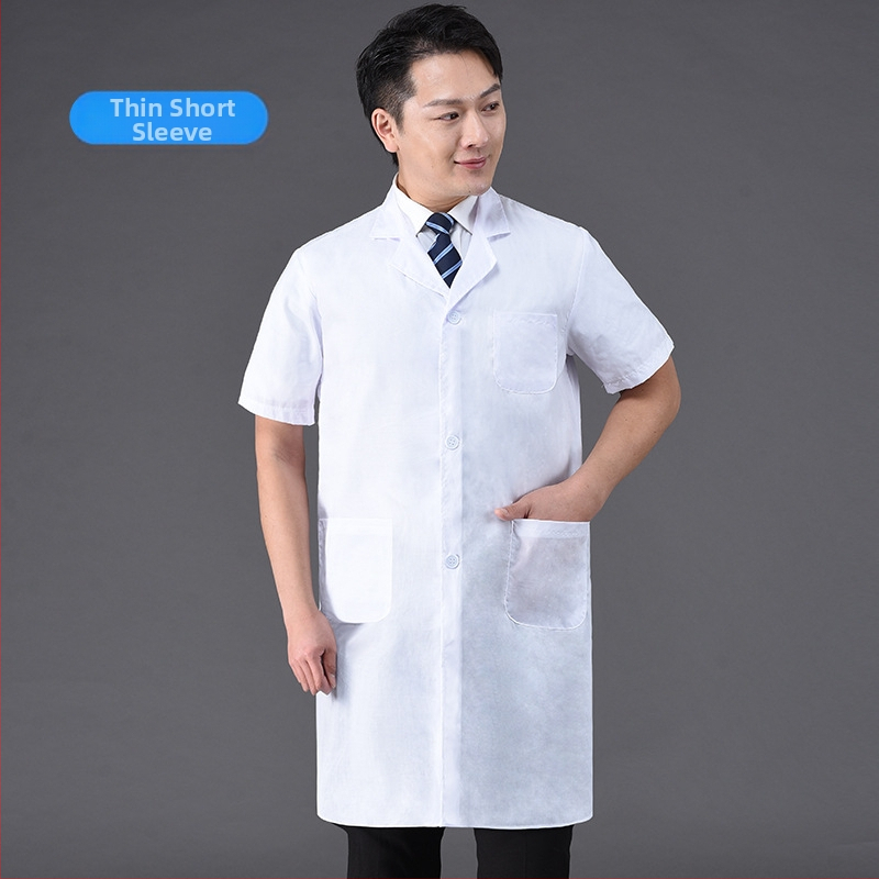 Valge kittel laborikittel keemiakaitseriietus üliõpilastele laborimeditsiini üliõpilastele keemialabori tööriided meestele ja naistele