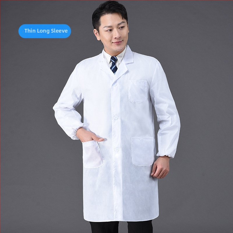 Valge kittel laborikittel keemiakaitseriietus üliõpilastele laborimeditsiini üliõpilastele keemialabori tööriided meestele ja naistele