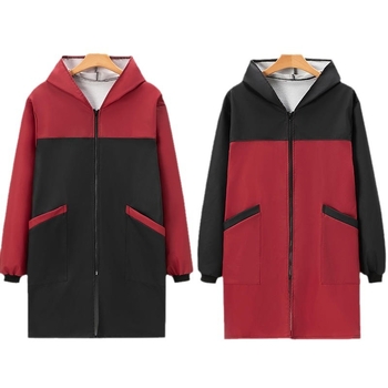 Naiste köögipõll, koduriietus, talvine fliisvoodriga, paksendatud, kulumiskindel, toiduvalmistamise ja tööriietus, õlikindel ja veekindel köögipõll