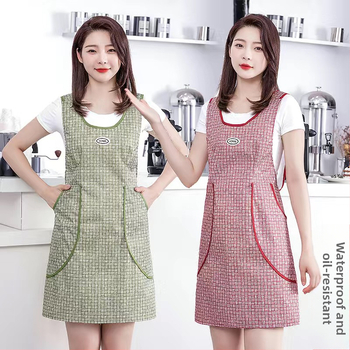 Liemenė, liemenės stiliaus, nauja prijuostė, vandeniui ir aliejui atspari virtuvė, darbo drabužiai, maitinimo paslaugos moterims, korėjietiško stiliaus, gražus juosmuo.