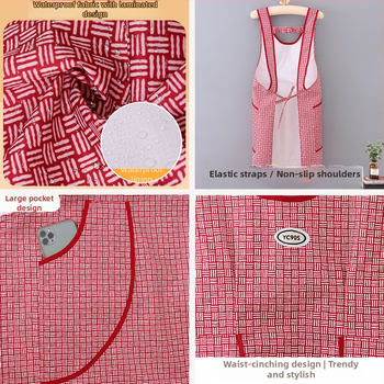 Liemenė, liemenės stiliaus, nauja prijuostė, vandeniui ir aliejui atspari virtuvė, darbo drabužiai, maitinimo paslaugos moterims, korėjietiško stiliaus, gražus juosmuo.