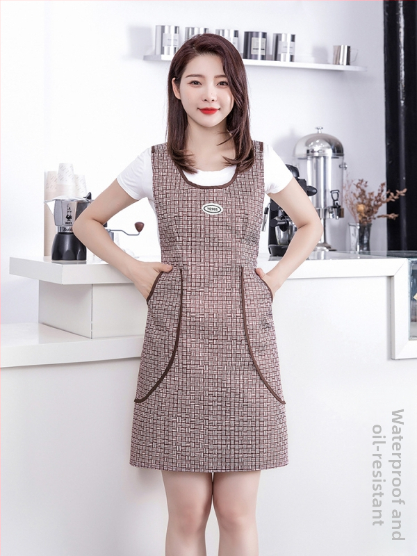 Liemenė, liemenės stiliaus, nauja prijuostė, vandeniui ir aliejui atspari virtuvė, darbo drabužiai, maitinimo paslaugos moterims, korėjietiško stiliaus, gražus juosmuo.