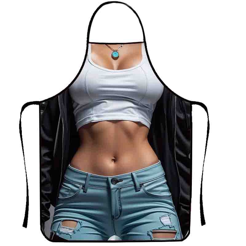 Tarpvalstybinė karšto pardavimo juokinga kūrybinga asmenybės prijuostė, vandeniui atspari, apsauganti nuo užsiteršimo, namų apyvokos reikmenų, vertinga juokinga prijuostė, kepsninės formos prijuostė