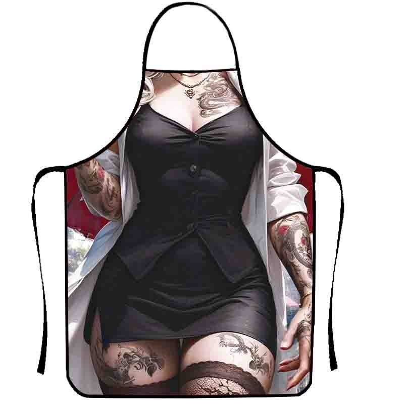 Tarpvalstybinė karšto pardavimo juokinga kūrybinga asmenybės prijuostė, vandeniui atspari, apsauganti nuo užsiteršimo, namų apyvokos reikmenų, vertinga juokinga prijuostė, kepsninės formos prijuostė