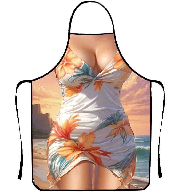 Tarpvalstybinė karšto pardavimo juokinga kūrybinga asmenybės prijuostė, vandeniui atspari, apsauganti nuo užsiteršimo, namų apyvokos reikmenų, vertinga juokinga prijuostė, kepsninės formos prijuostė