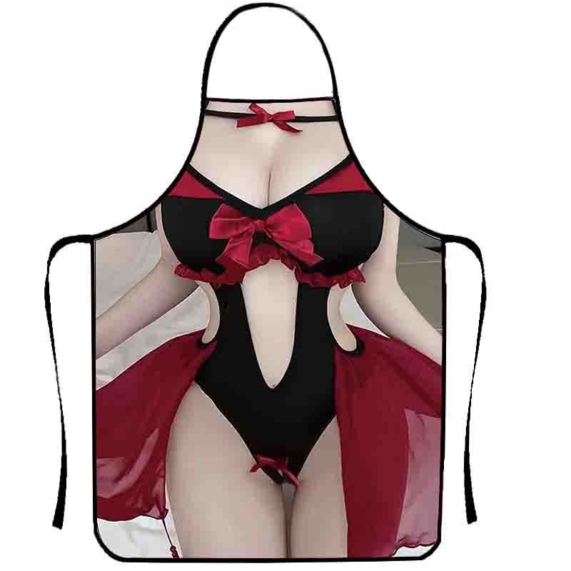 Tarpvalstybinė karšto pardavimo juokinga kūrybinga asmenybės prijuostė, vandeniui atspari, apsauganti nuo užsiteršimo, namų apyvokos reikmenų, vertinga juokinga prijuostė, kepsninės formos prijuostė