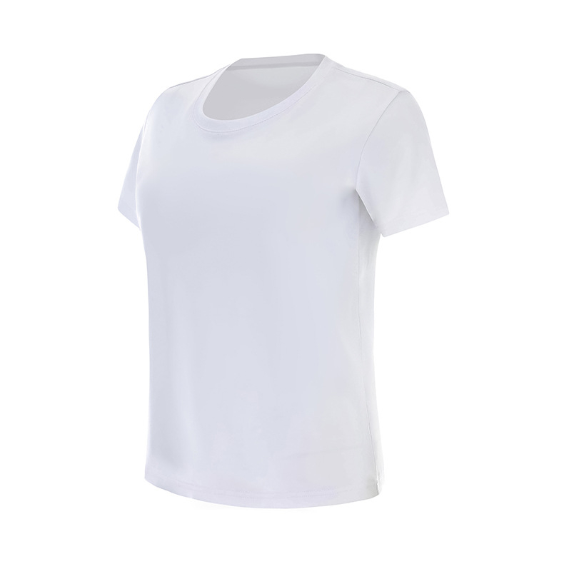 Μπλούζα Pima από βαμβάκι για άνδρες, Καλοκαίρι 2023, Κοντό μανίκι, στενή εφαρμογή, στρογγυλή λαιμόκοψη, λευκό βαμβακερό μπλουζάκι, ανδρικό casual, ευέλικτο, απομακρύνει την υγρασία