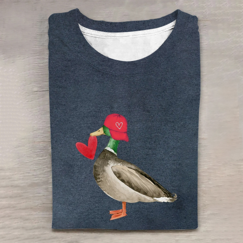 Top de primăvară 2025, nou, de vânzare cu amănuntul, cu imprimeu digital cu animale drăguțe, mânecă lungă și guler rotund, disponibil în magazinul online D