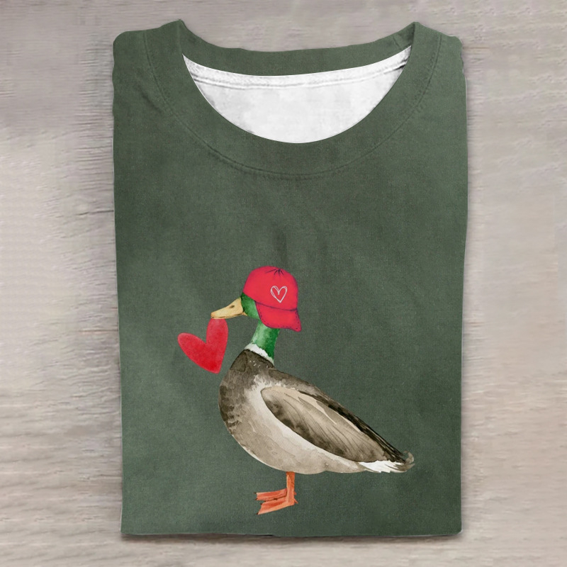 Top de primăvară 2025, nou, de vânzare cu amănuntul, cu imprimeu digital cu animale drăguțe, mânecă lungă și guler rotund, disponibil în magazinul online D