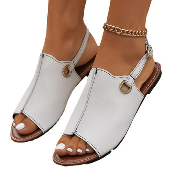 Γυναικεία σανδάλια εξωτερικού εμπορίου για μεγάλα μεγέθη, ανοιχτά δάχτυλα, με ψαροκόκαλα, γυναικεία μοντέρνα σανδάλια θαλάσσης, casual παπούτσια, γυναικεία