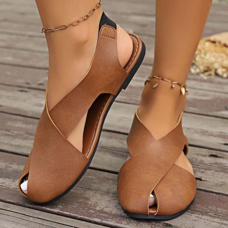 Sandale damă 2025 vară talpă groasă ținută nouă modă retro cu un singur strat pantofi casual sandale mari Cong