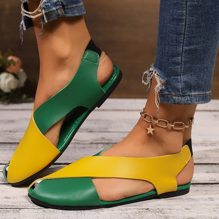 Sandale damă 2025 vară talpă groasă ținută nouă modă retro cu un singur strat pantofi casual sandale mari Cong