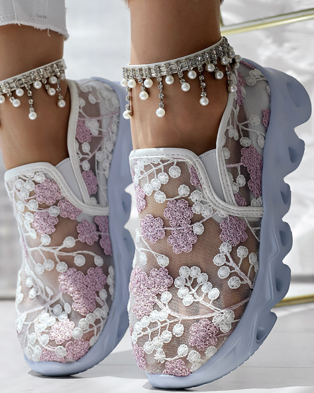 2024 Spot Amazon Νέα Ευρωπαϊκή και Αμερικανική Μόδα Πλεκτά Αθλητικά Παπούτσια με Στριφτό