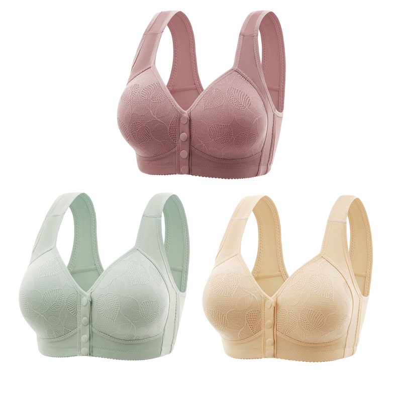 3-osaline õhuke pluss-suuruses eesmise pandlaga rinnahoidja, traadita vest, iluvest seljaga, reguleeritav suure korviga naiste aluspesu hulgimüük