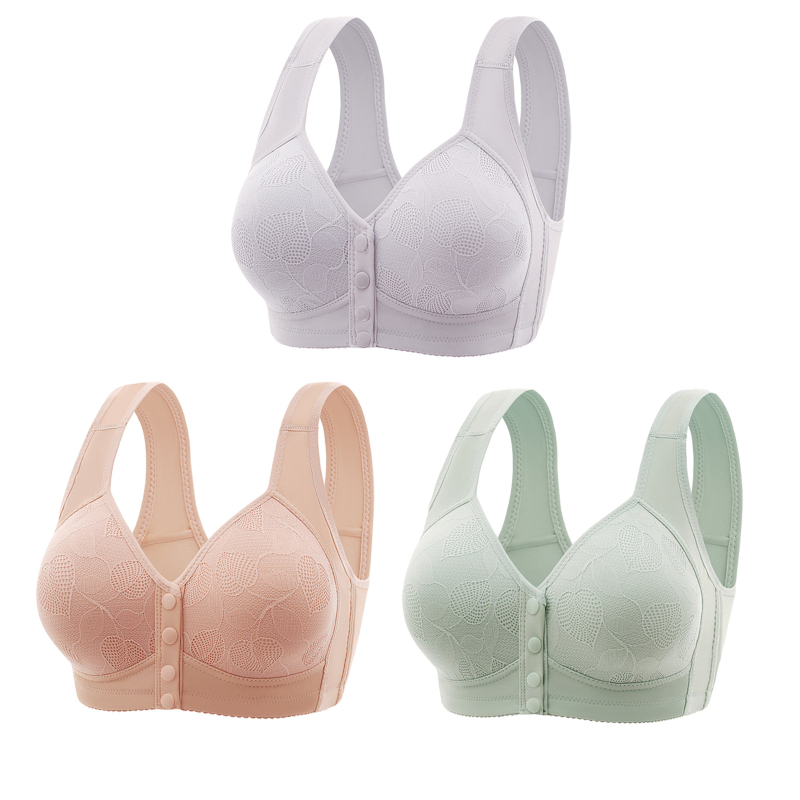 3-osaline õhuke pluss-suuruses eesmise pandlaga rinnahoidja, traadita vest, iluvest seljaga, reguleeritav suure korviga naiste aluspesu hulgimüük