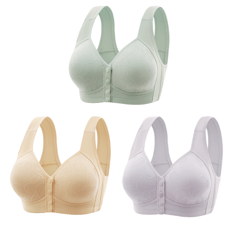 3-osaline õhuke pluss-suuruses eesmise pandlaga rinnahoidja, traadita vest, iluvest seljaga, reguleeritav suure korviga naiste aluspesu hulgimüük