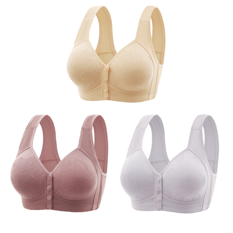 3-osaline õhuke pluss-suuruses eesmise pandlaga rinnahoidja, traadita vest, iluvest seljaga, reguleeritav suure korviga naiste aluspesu hulgimüük