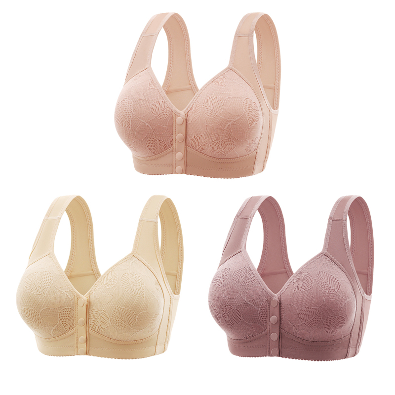 3-osaline õhuke pluss-suuruses eesmise pandlaga rinnahoidja, traadita vest, iluvest seljaga, reguleeritav suure korviga naiste aluspesu hulgimüük