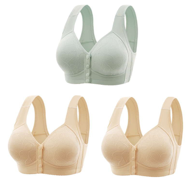 3-osaline õhuke pluss-suuruses eesmise pandlaga rinnahoidja, traadita vest, iluvest seljaga, reguleeritav suure korviga naiste aluspesu hulgimüük