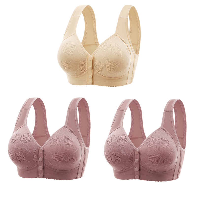 3-osaline õhuke pluss-suuruses eesmise pandlaga rinnahoidja, traadita vest, iluvest seljaga, reguleeritav suure korviga naiste aluspesu hulgimüük