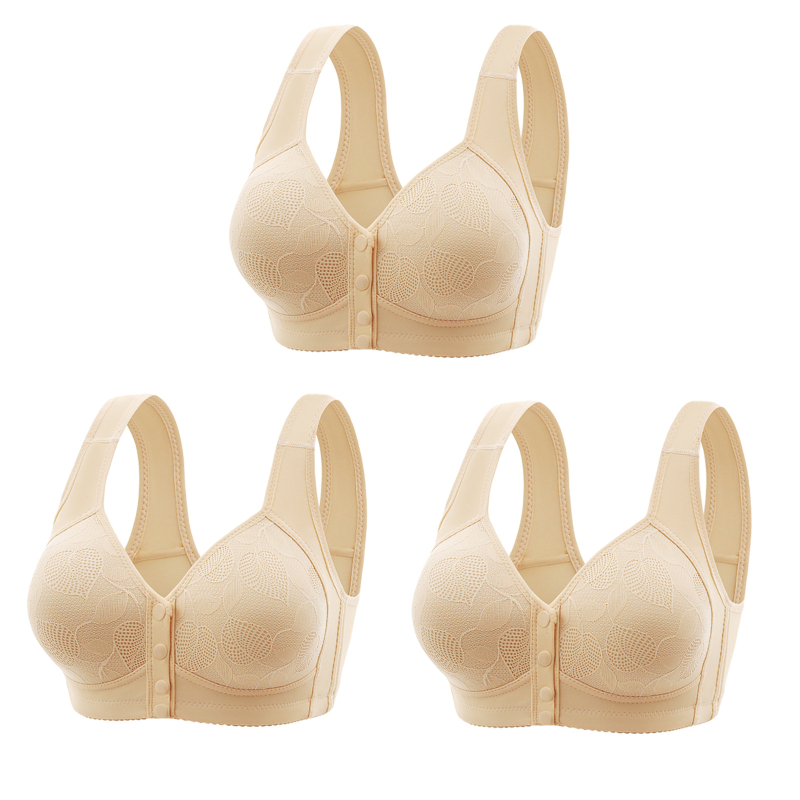3-osaline õhuke pluss-suuruses eesmise pandlaga rinnahoidja, traadita vest, iluvest seljaga, reguleeritav suure korviga naiste aluspesu hulgimüük