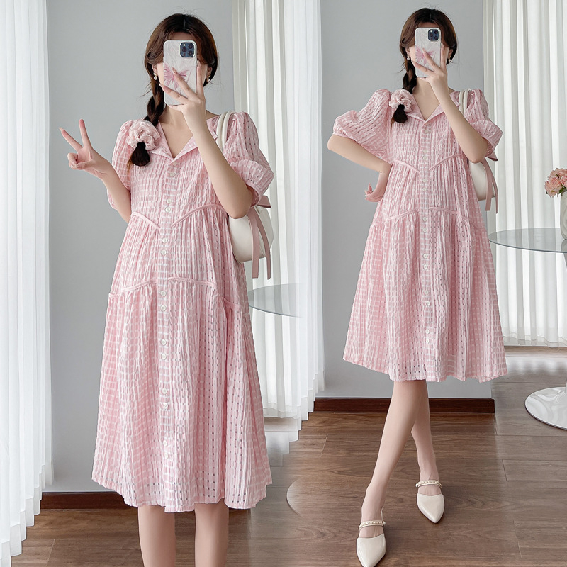 „Real Shot“ nauja prancūziška laisva, plona, plius dydžio, nėščiųjų suknelė maitinančioms krūtimi