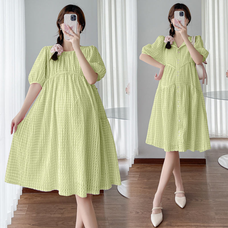 „Real Shot“ nauja prancūziška laisva, plona, plius dydžio, nėščiųjų suknelė maitinančioms krūtimi