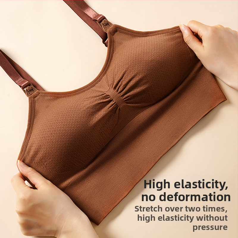 Naujos nėščios moterys be plieninio žiedo priekinės sagties plius dydžio maitinančios liemenėlės po gimdymo plona besiūlė maitinančios liemenėlė apatiniai